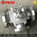 3 way flanged stainless steel ball valve dn32